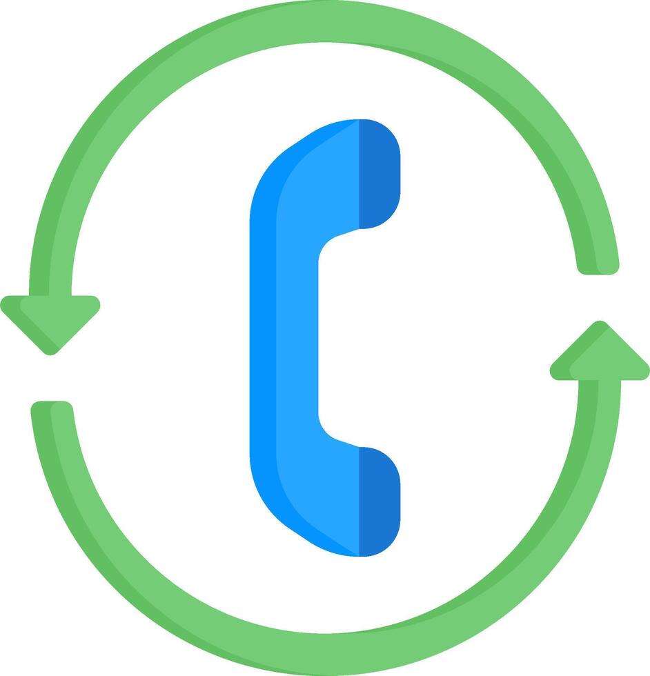 A phone in a circle with a green arrow pointing to it vector