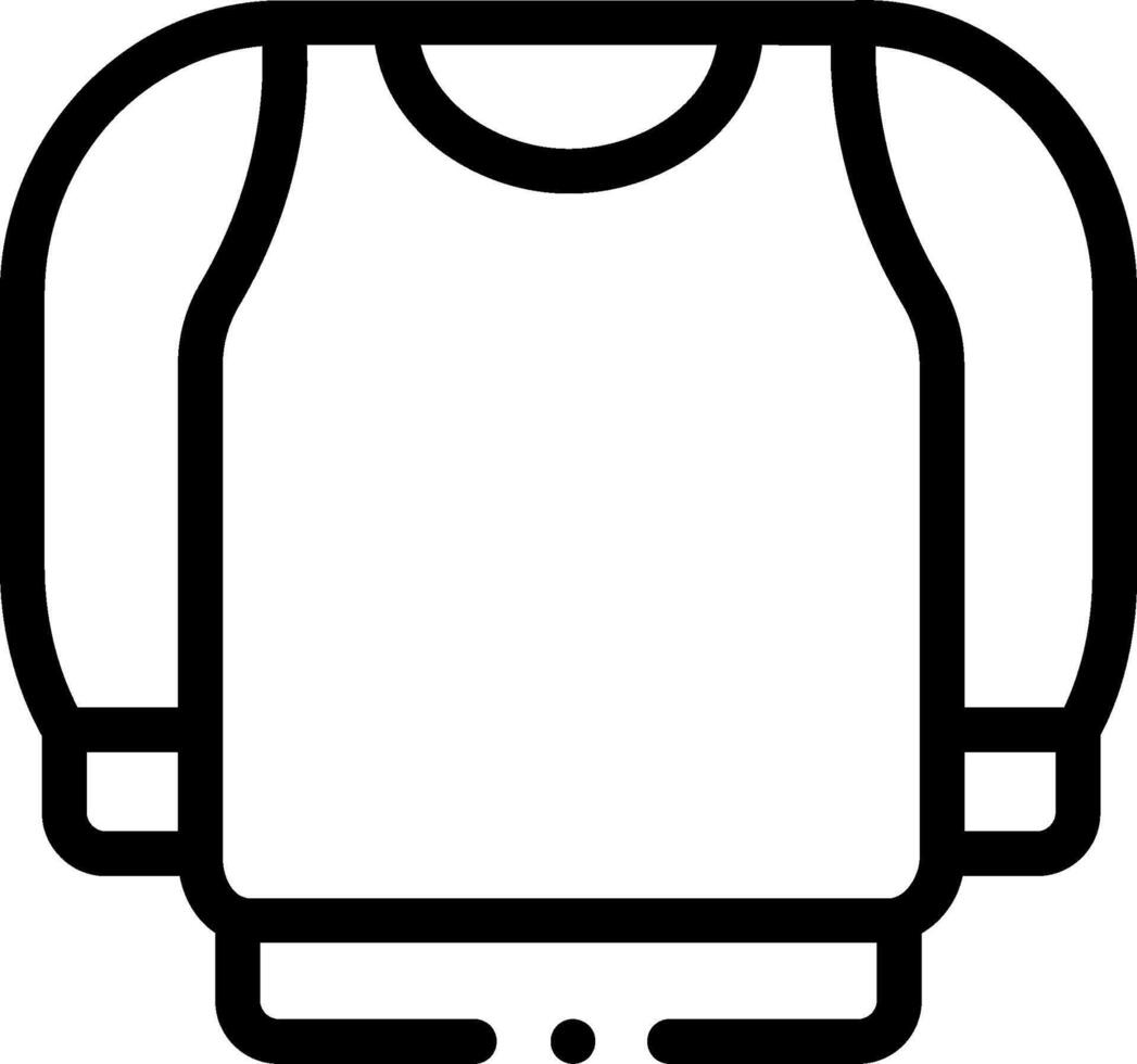 A black and white drawing of a shirt vector