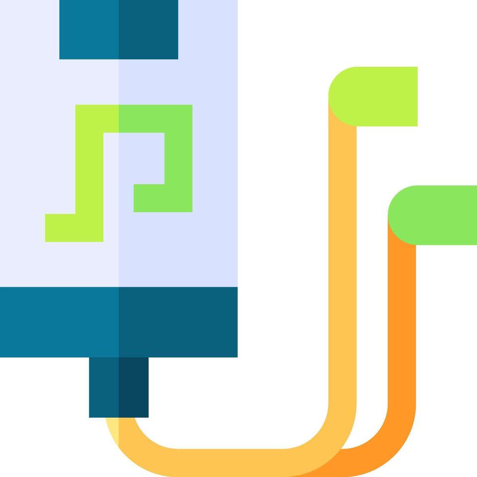 A phone with a music player connected to it vector