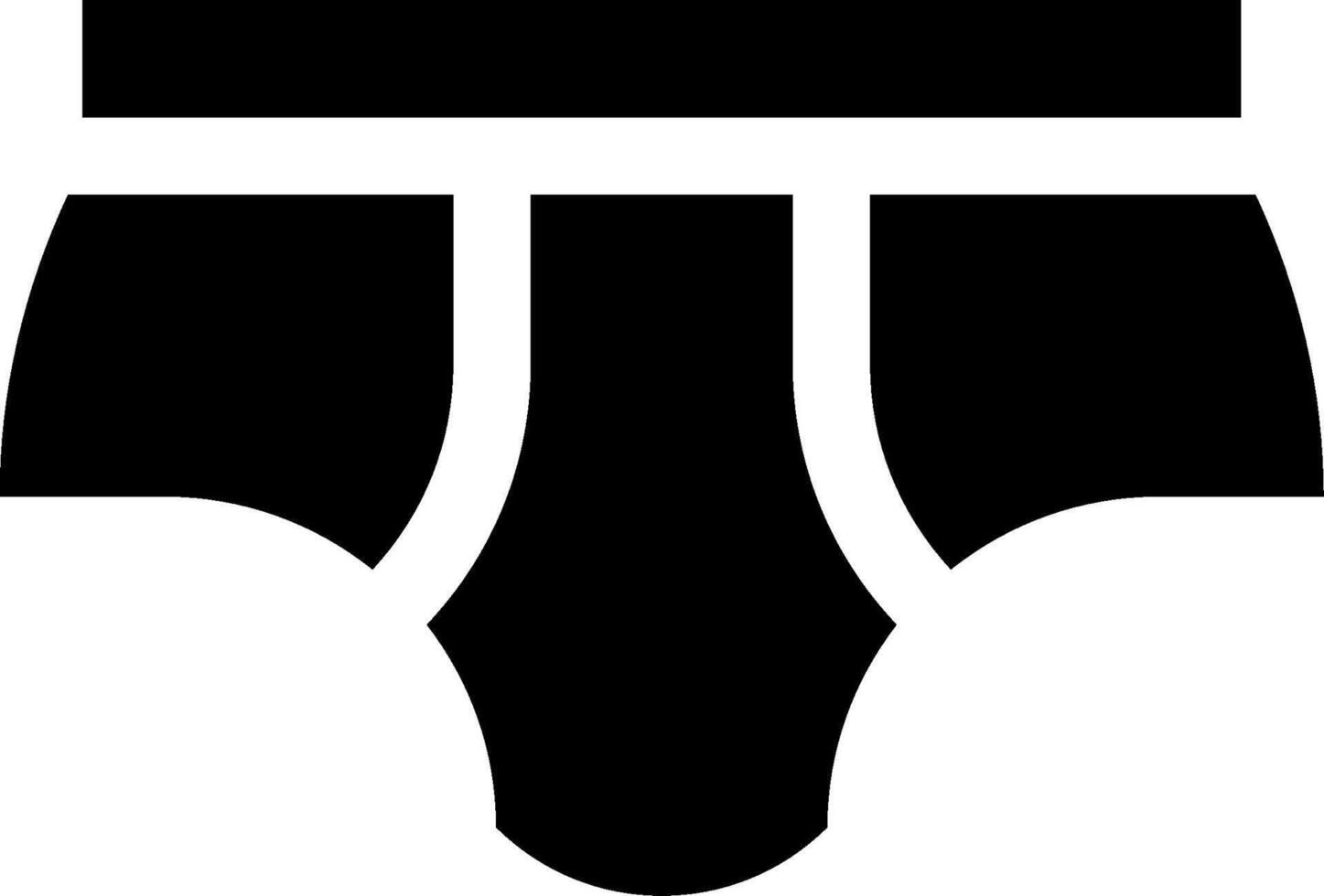 A black underwear with a white background vector