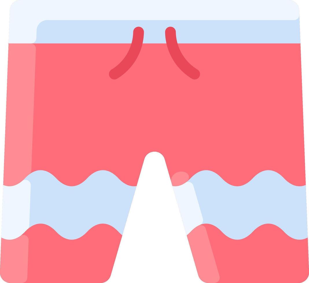 A pair of shorts with pink and blue stripes vector