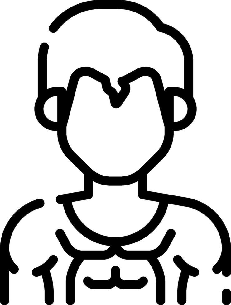 A man with a shirt on his chest vector
