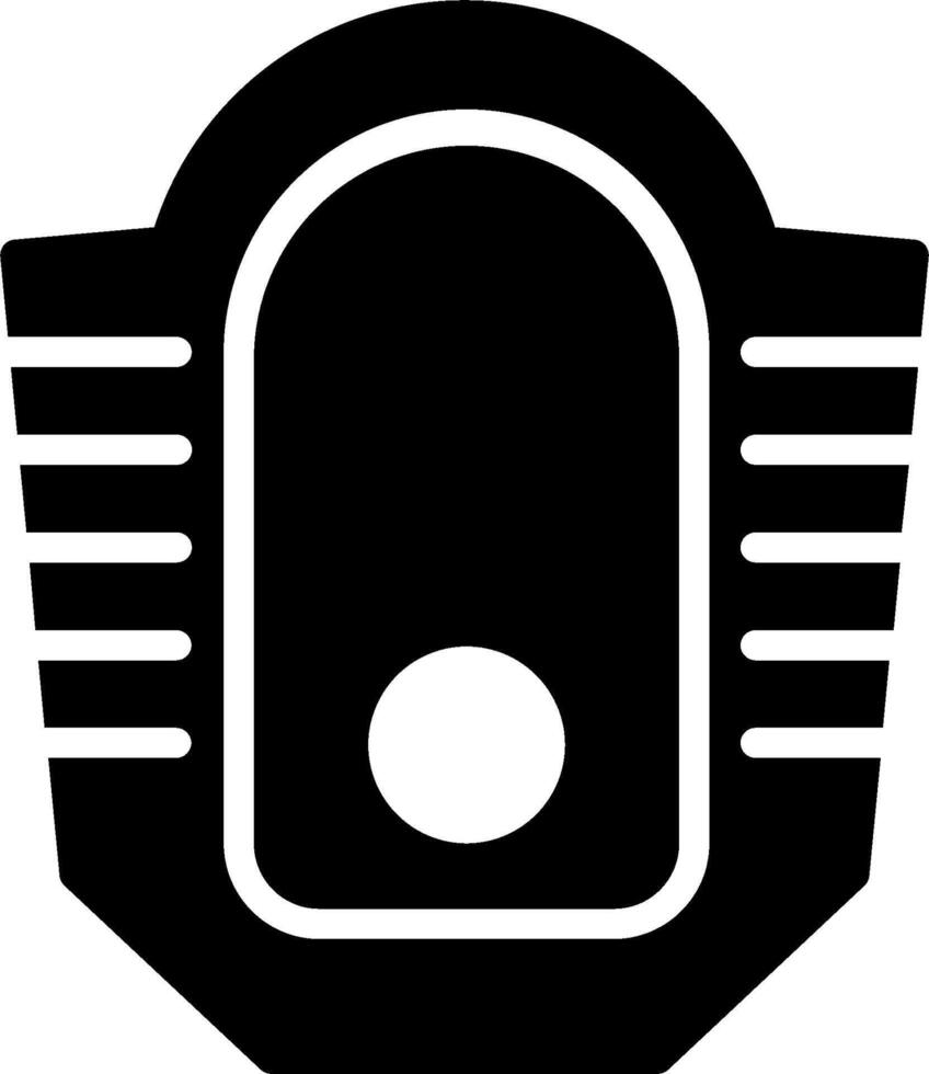 A black and white image of a car engine vector