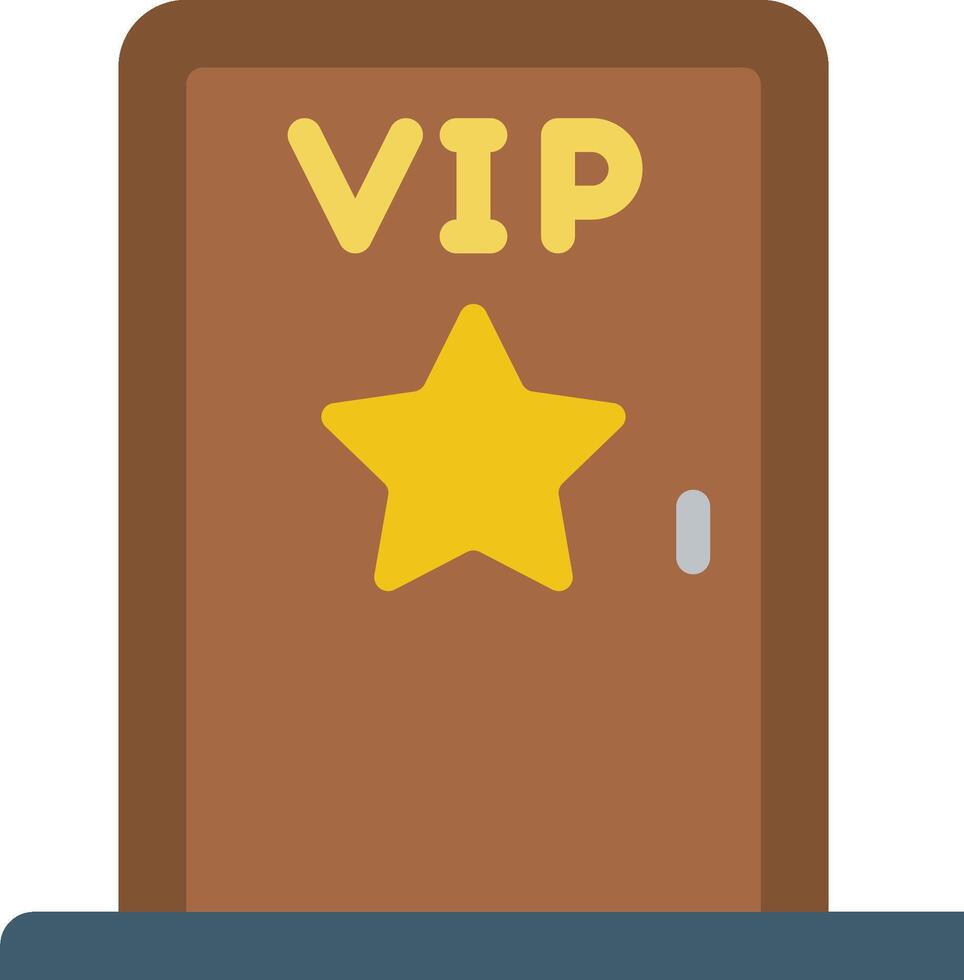 A door with a star on it and the word vip vector