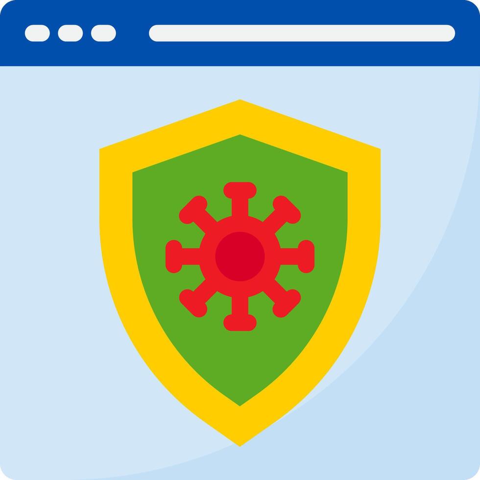 A shield with a red and green symbol on it vector