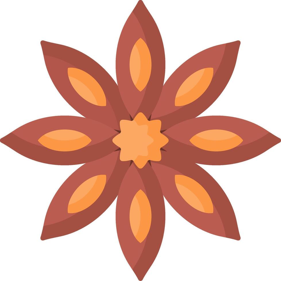 A flower with orange petals on a white background vector