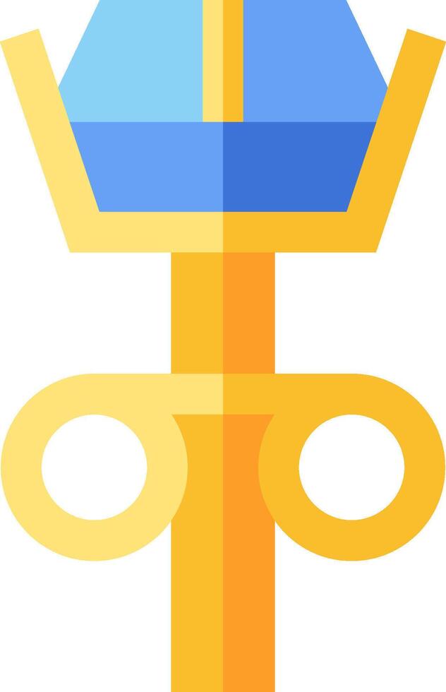 A blue and yellow crown with a crown on top vector