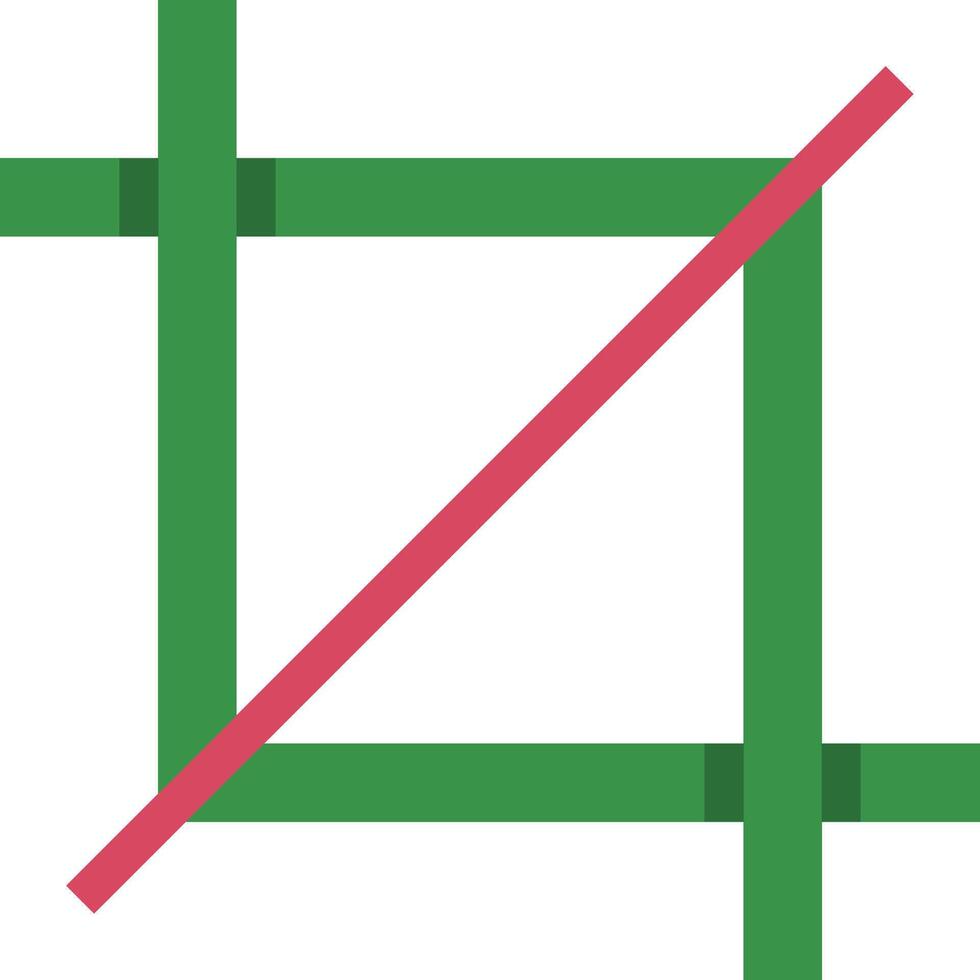 A square with a red line through it vector