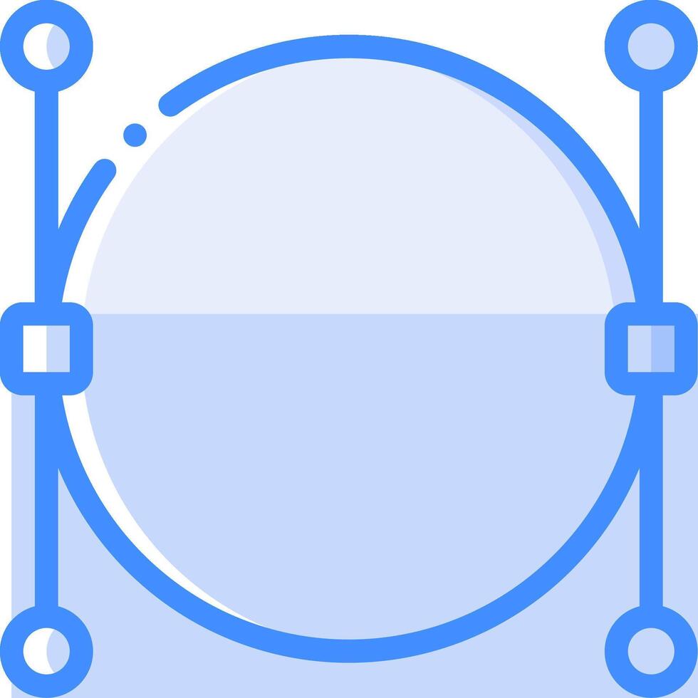 A blue circle with a blue line around it vector
