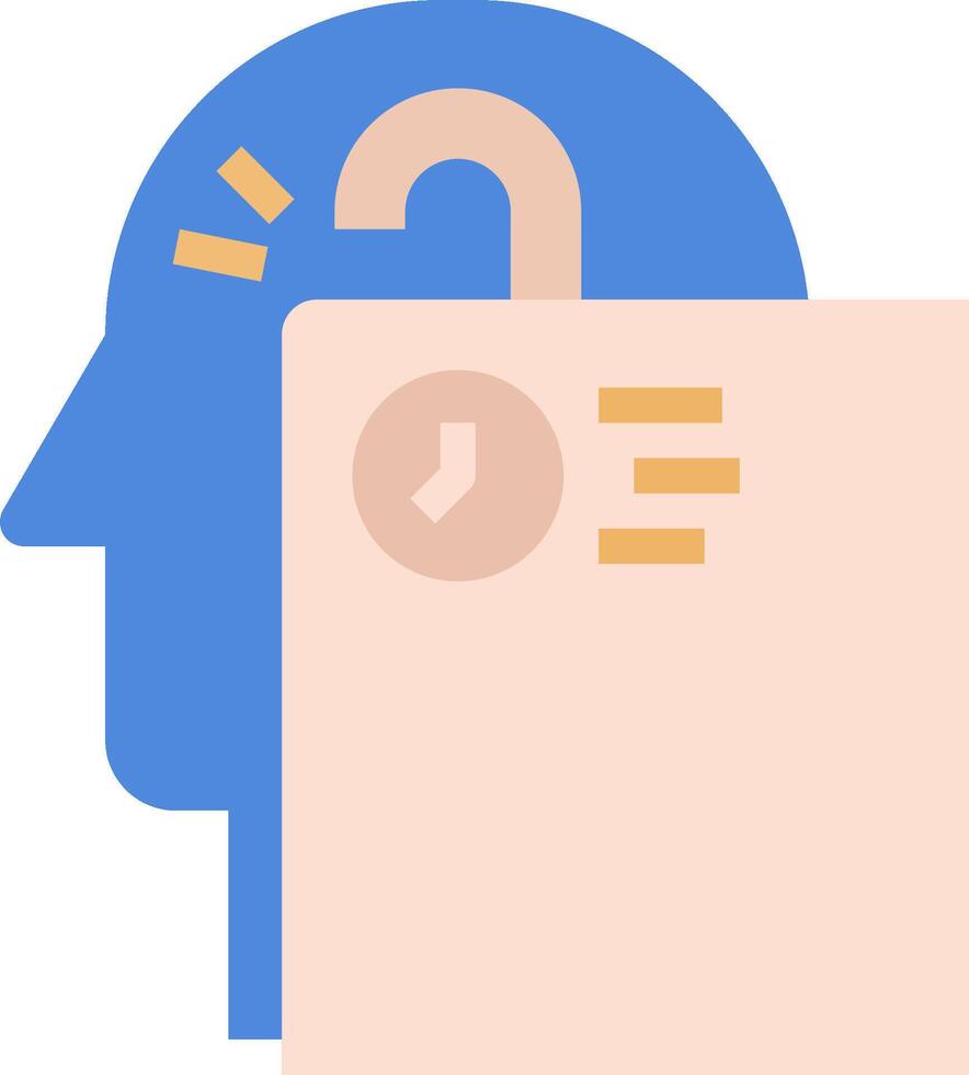 A person's head with a padlock icon vector