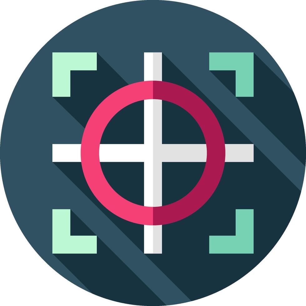 A flat icon with a cross and a circle vector