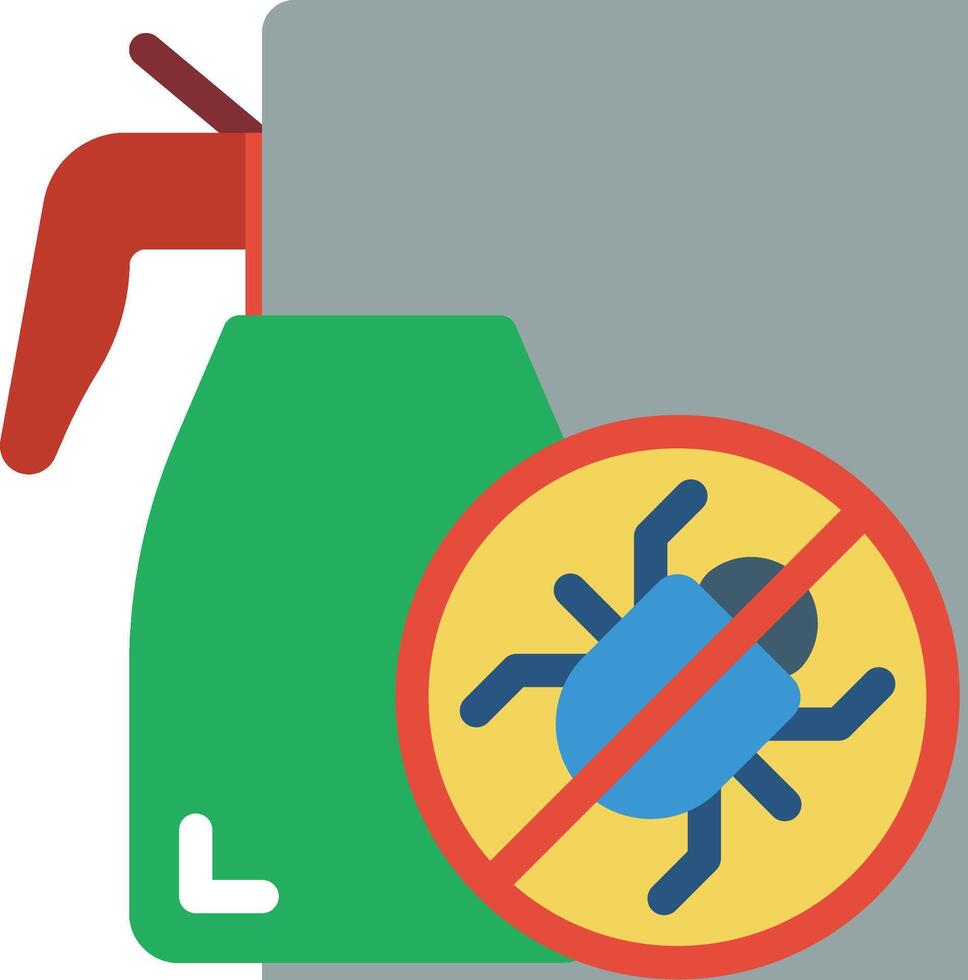 A sprayer with a bug on it and a sign that says no bug vector