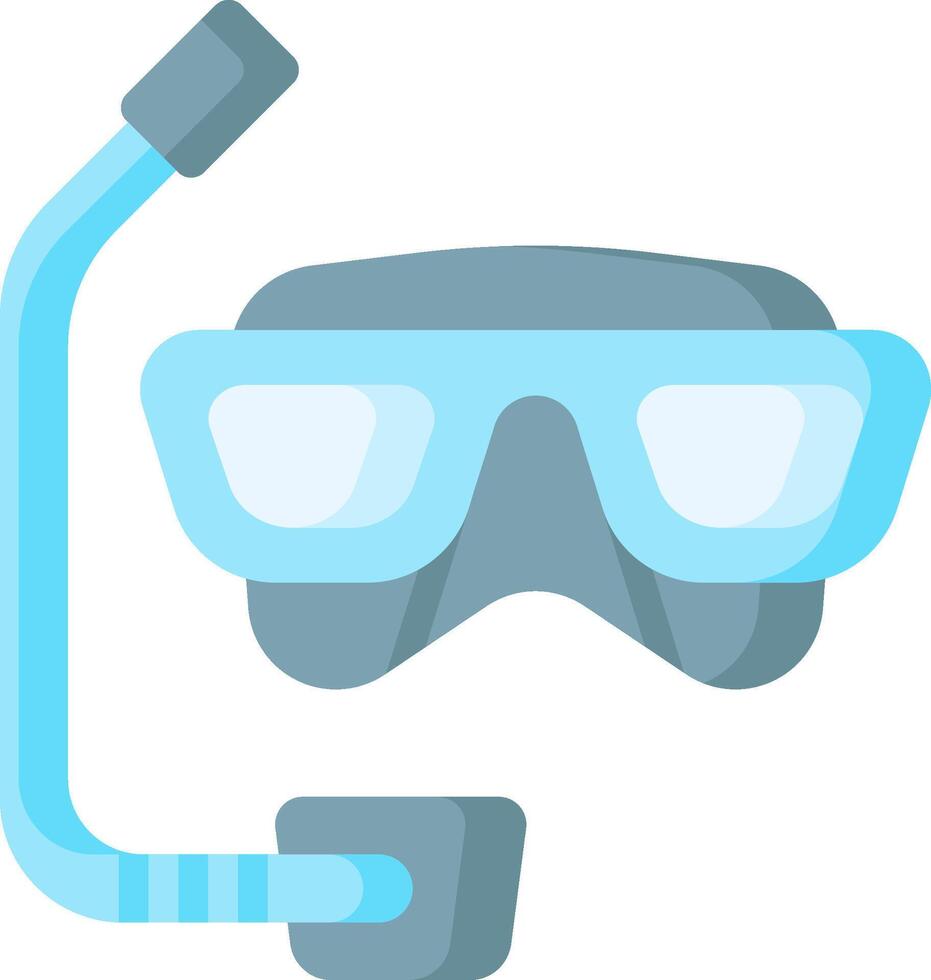 A diving mask and goggles on a white background vector