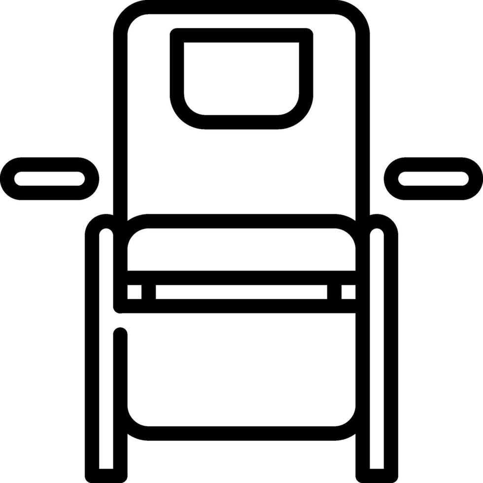 A chair with a seat and arm rests vector
