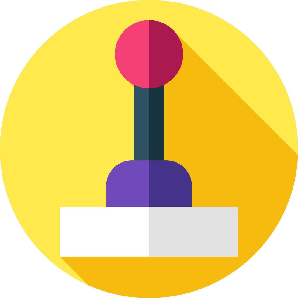 A joystick icon with a long shadow vector