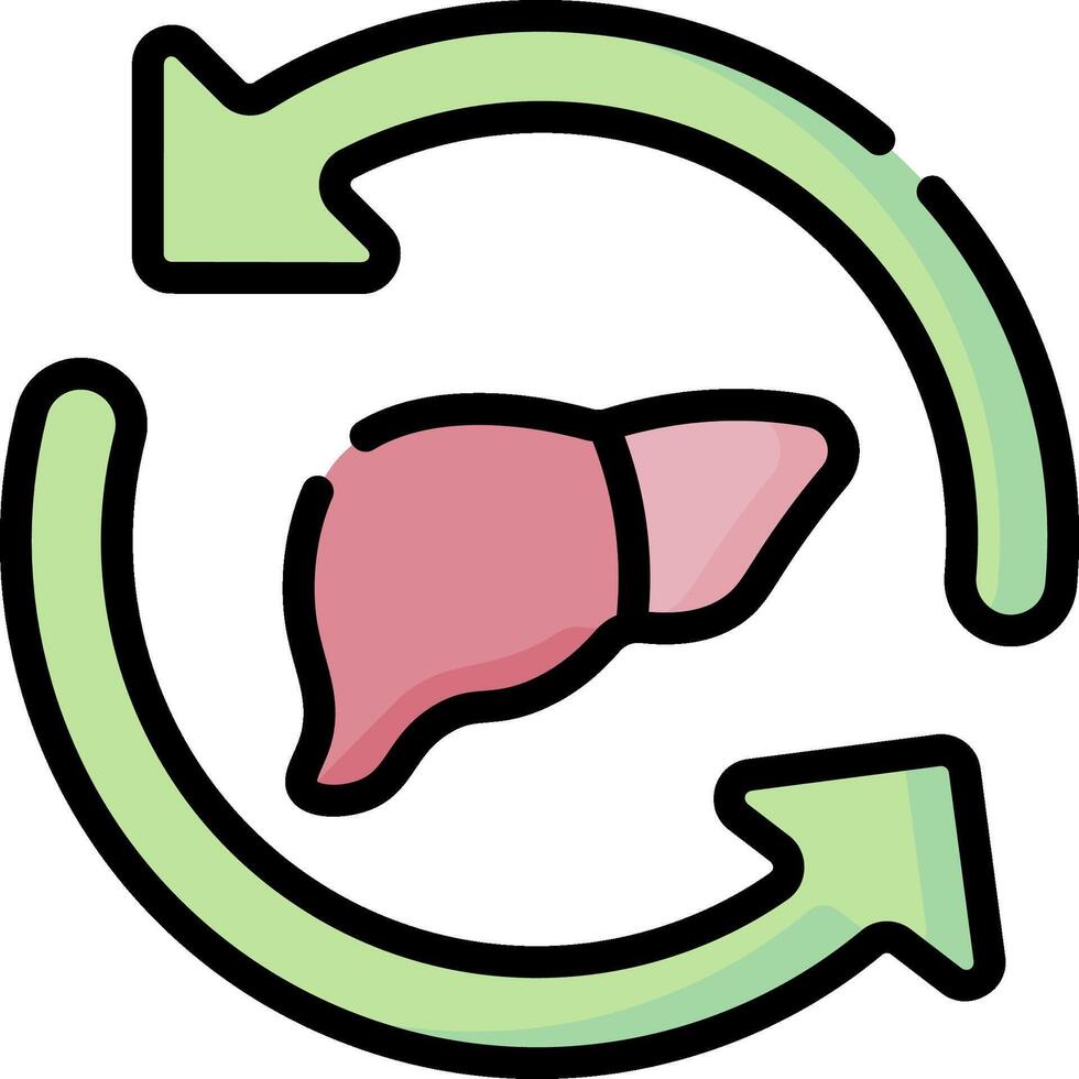 Liver health icon illustration vector