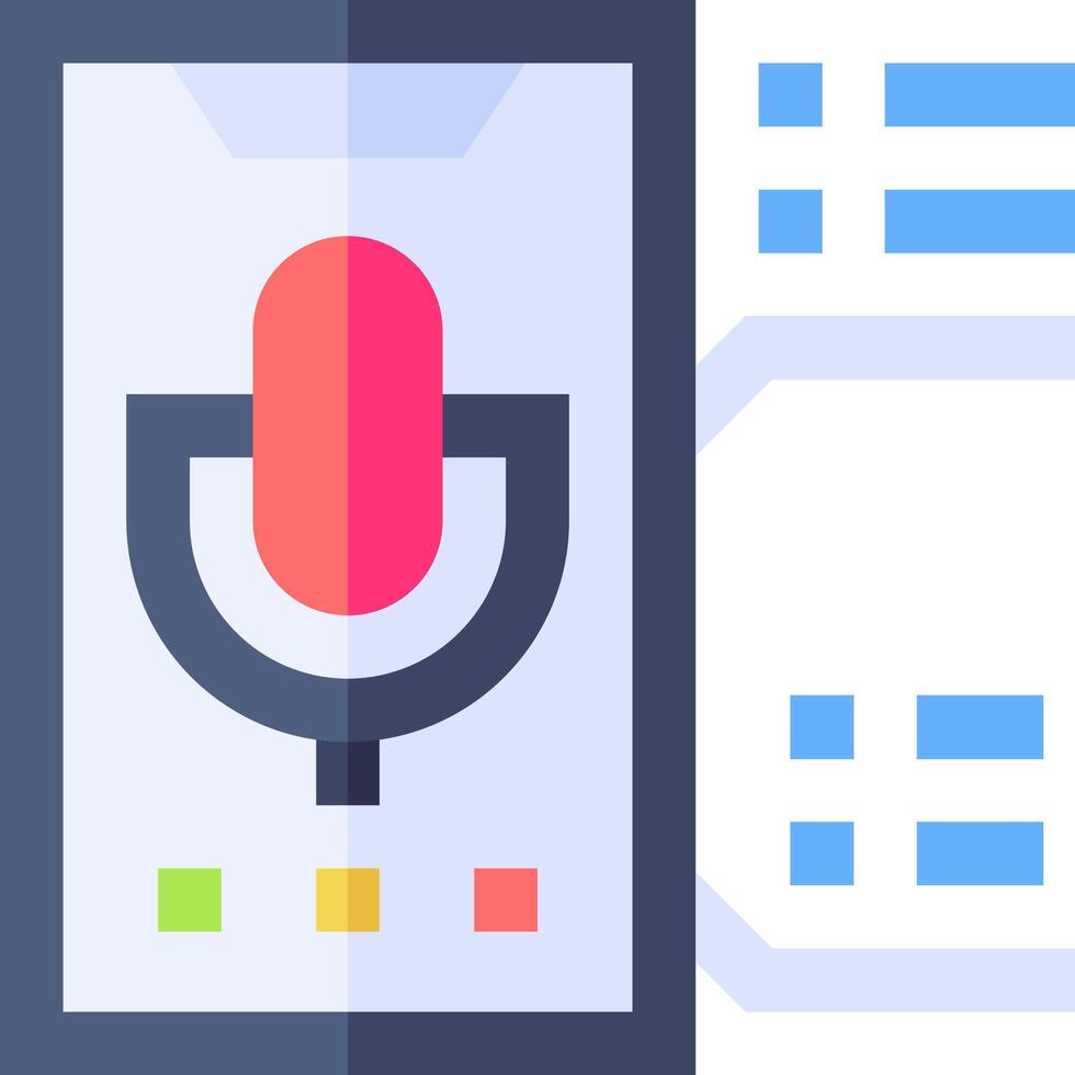 A smartphone with a microphone and a button vector