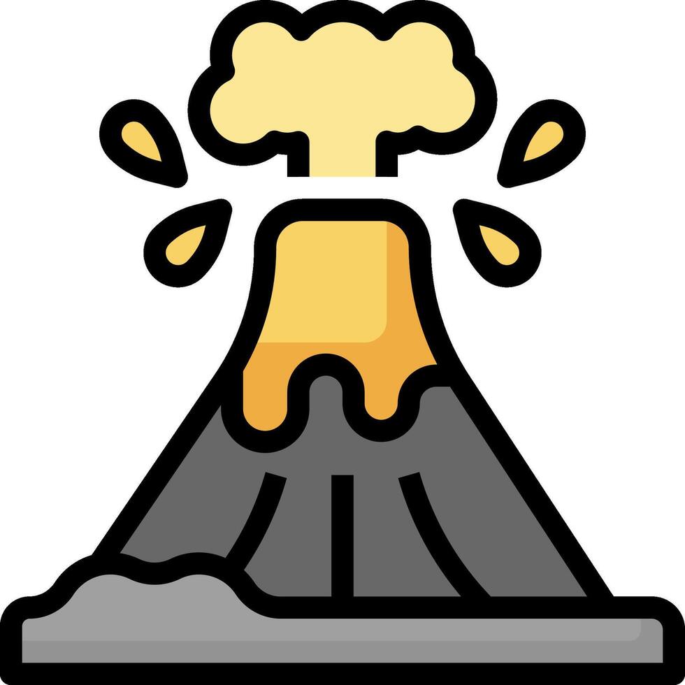 Volcano icon illustration vector