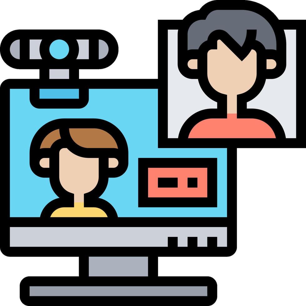 conferencing icon illustration vector