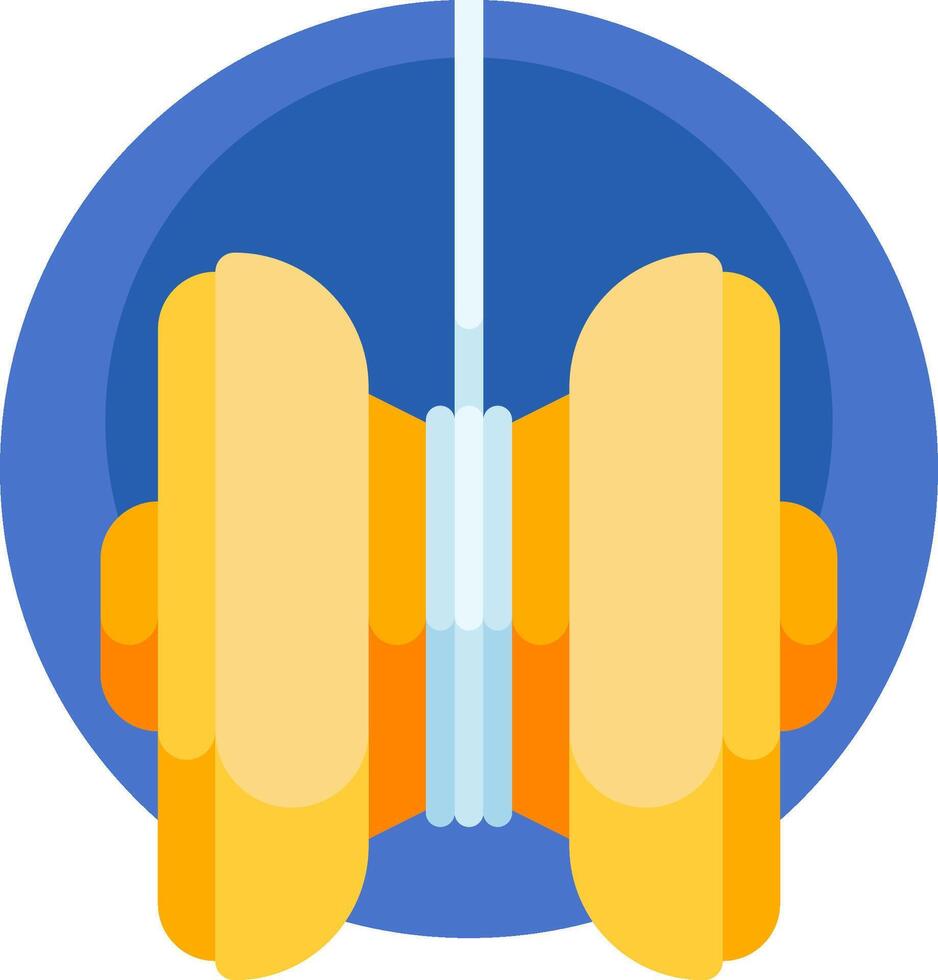 A yellow and orange ball with a white handle vector