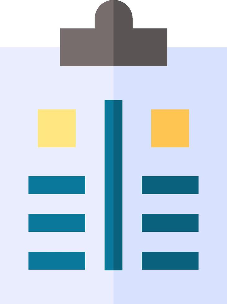 A clipboard with two lines on it vector