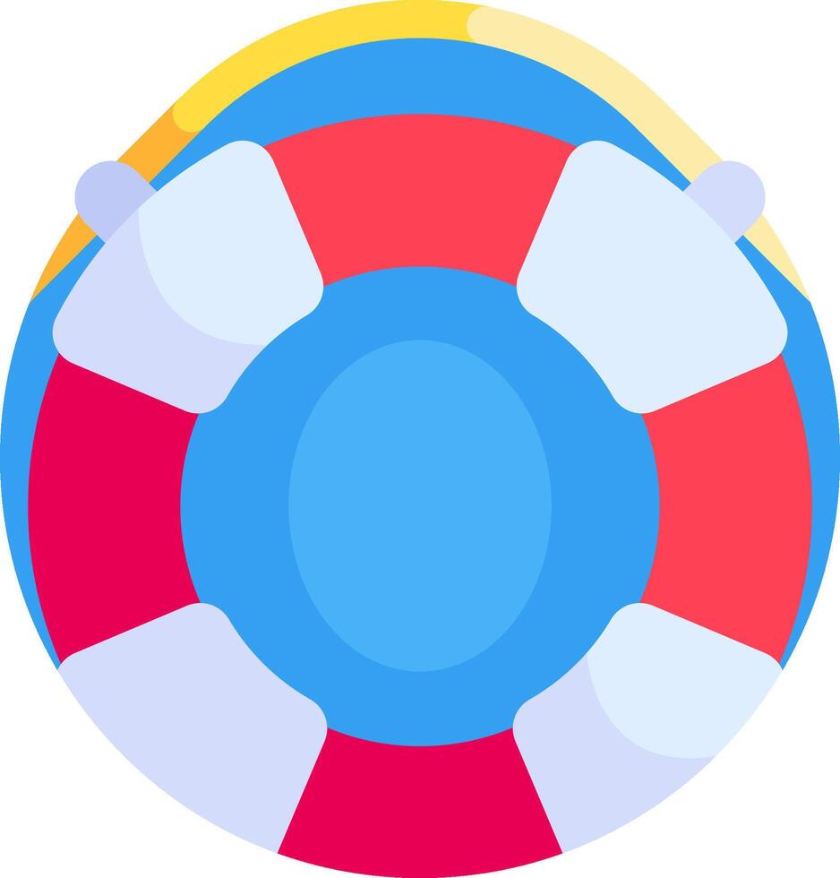 A life preserver with a blue and red circle vector