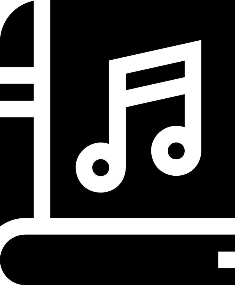Music icon with a book and music notes vector