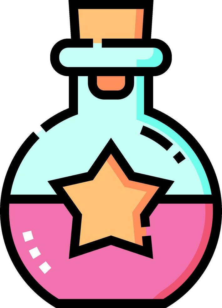 A bottle with a star in it on a white background vector