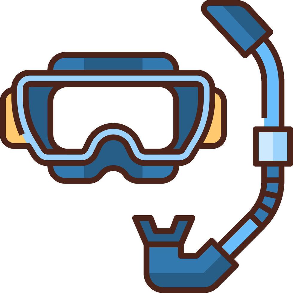 Scuba diving equipment vector