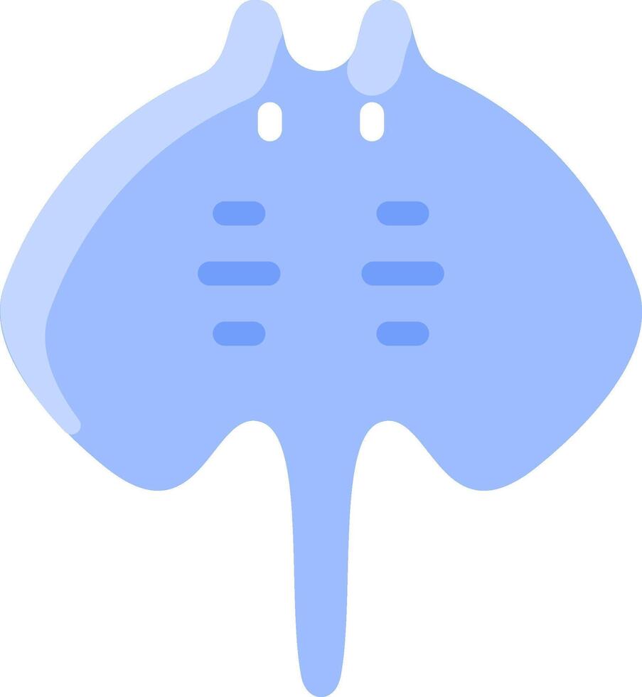 A blue stingray with a long tail vector