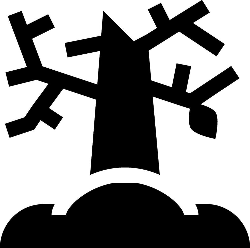 A black and white tree with no leaves vector