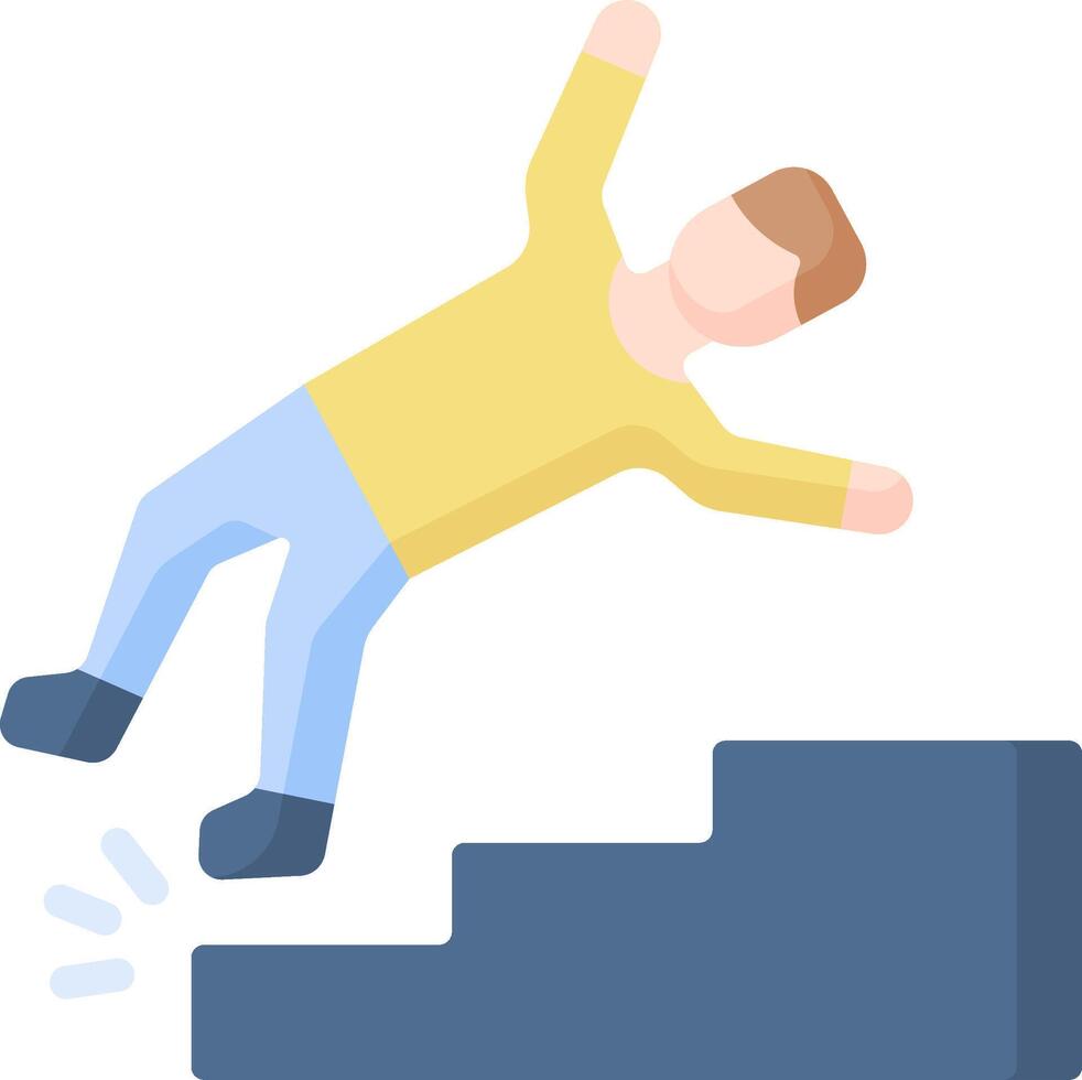 A man falling down stairs vector