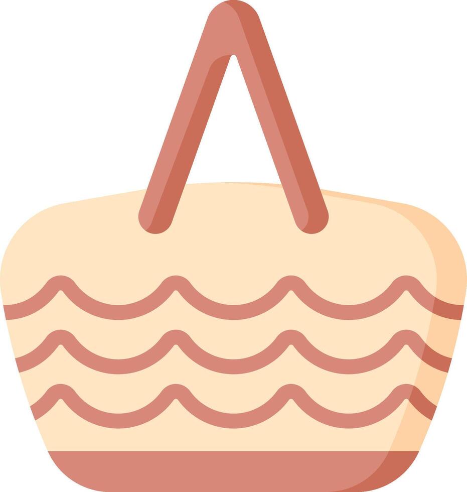 A beach bag with waves on it vector