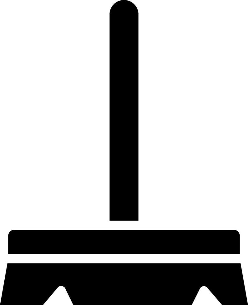 A black and white image of a broom vector