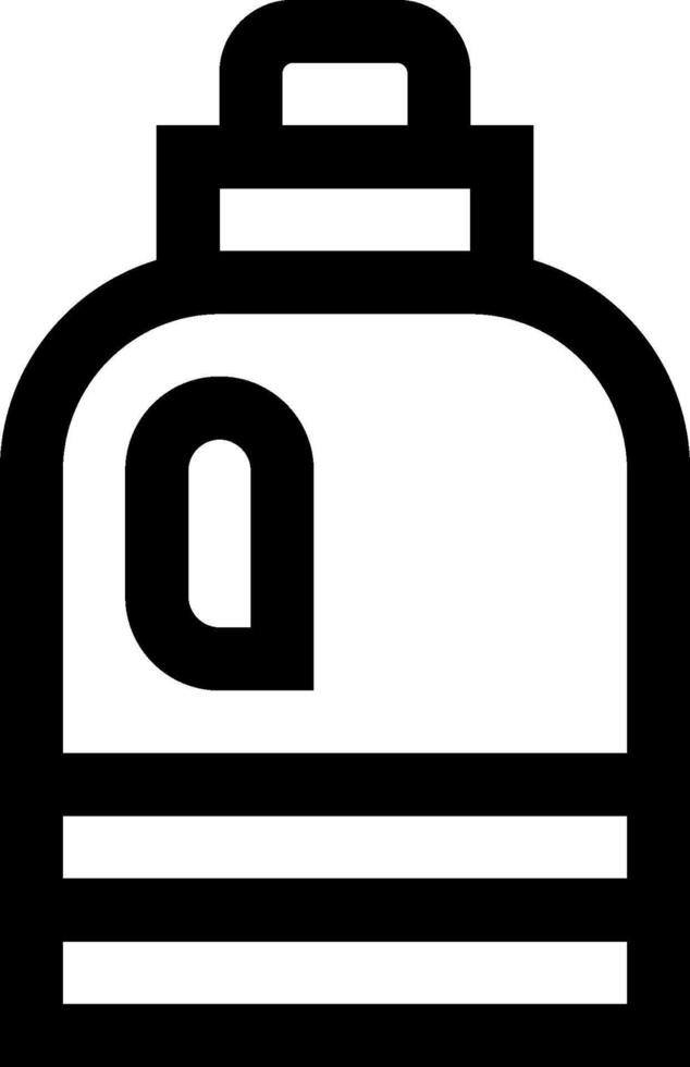 A gas canister with a black and white outline vector