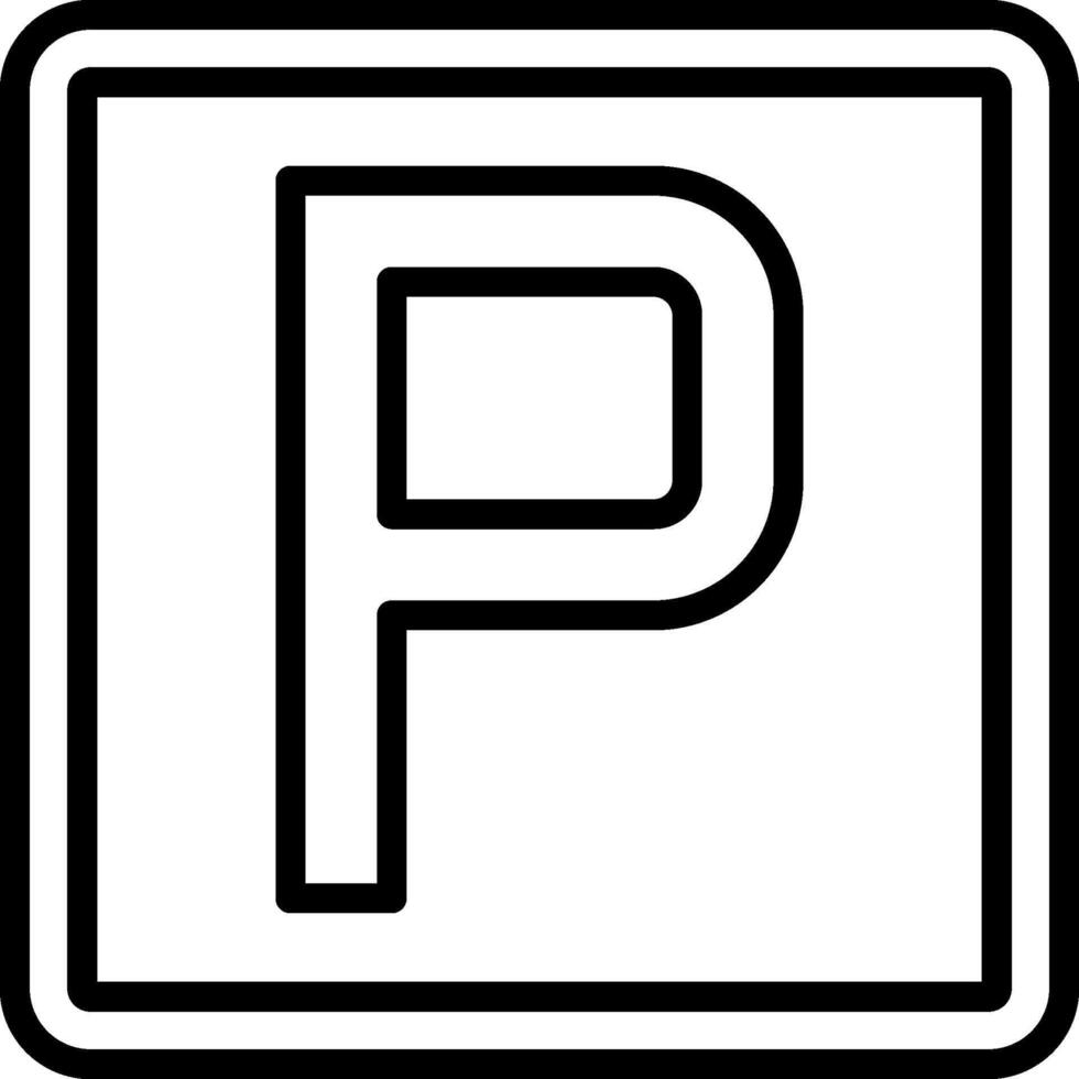 Parking sign icon vector