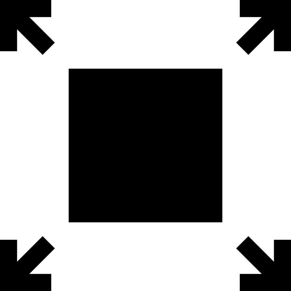 A square with four arrows pointing in different directions vector