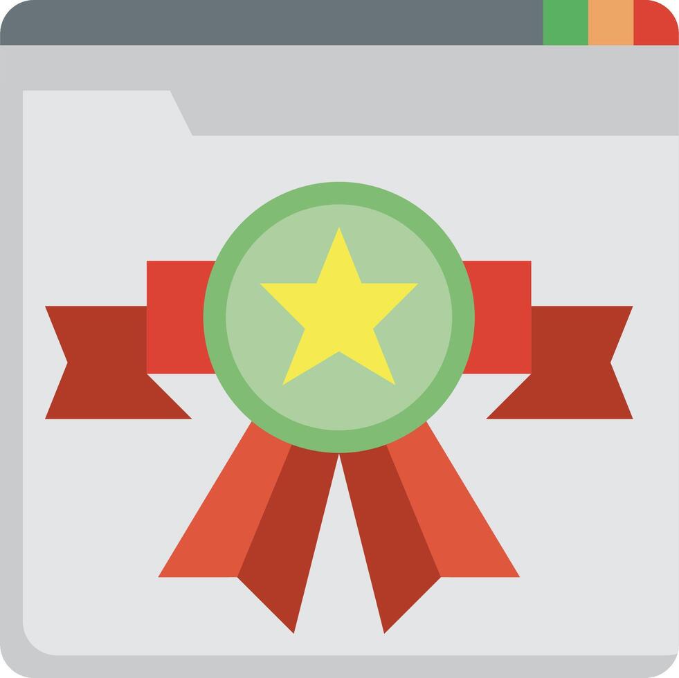 A star and ribbon icon on a white background vector
