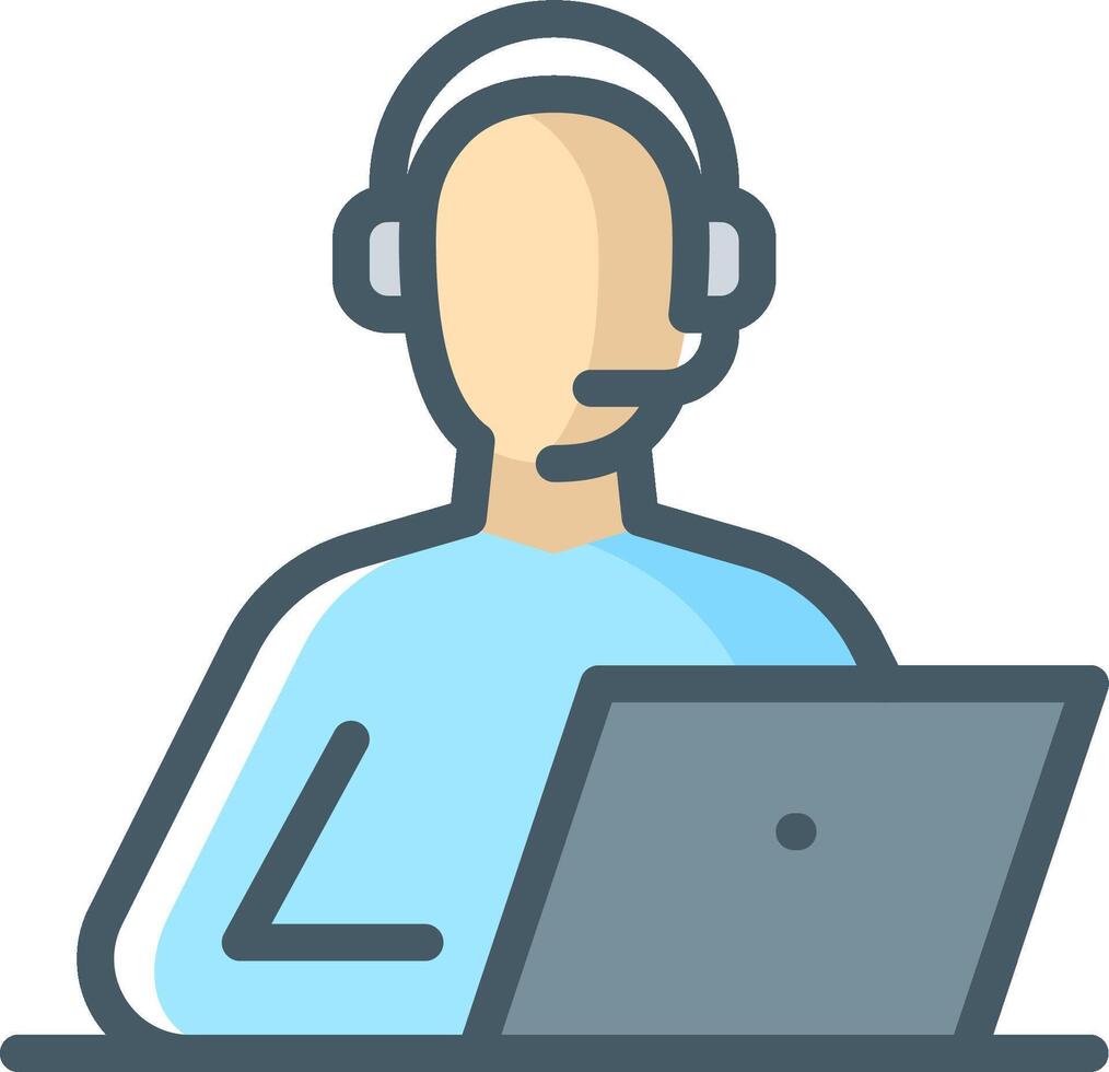 Call center operator icon illustration vector