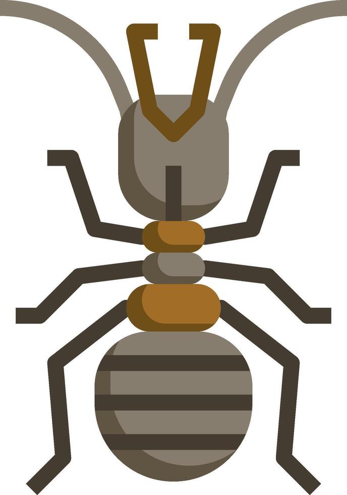 An insect with a long antenna and a long tail vector