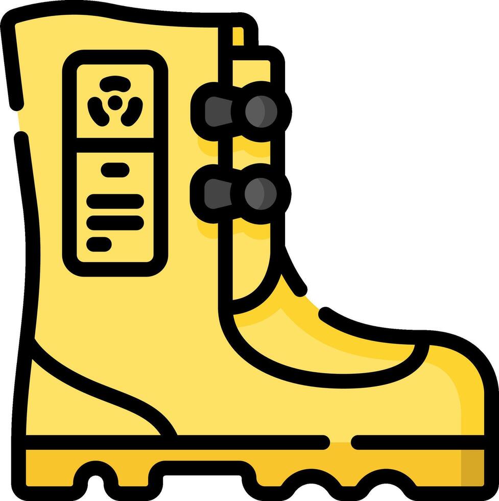 Yellow rain boot icon illustration vector