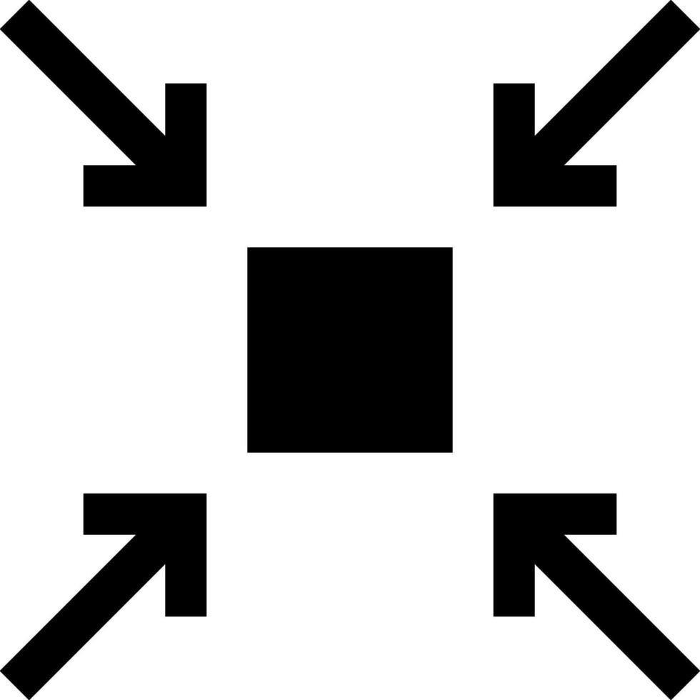 A black and white image of four arrows pointing in different directions vector