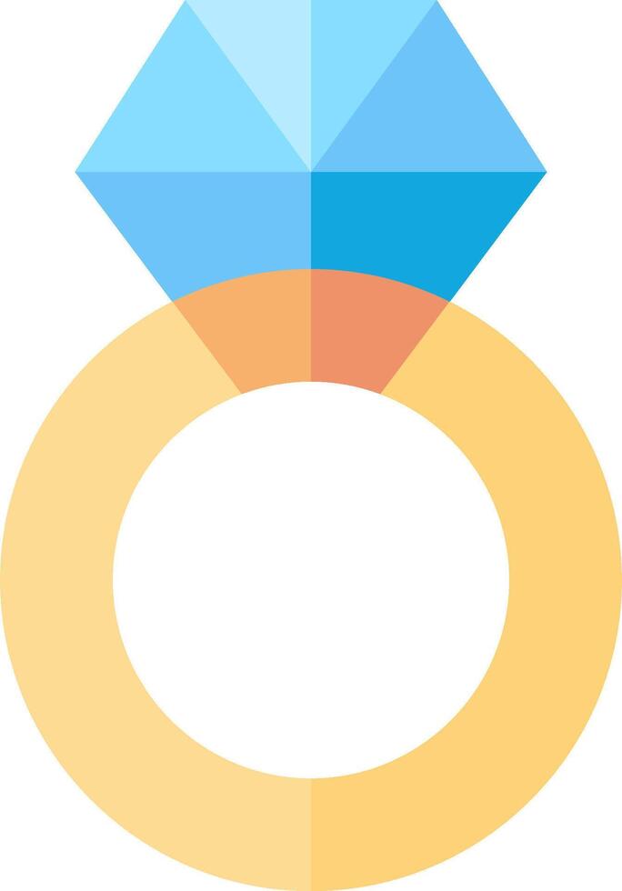 An engagement ring with a diamond on it vector