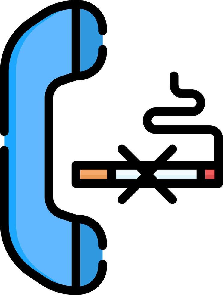 A phone with a cigarette and a cigarette vector
