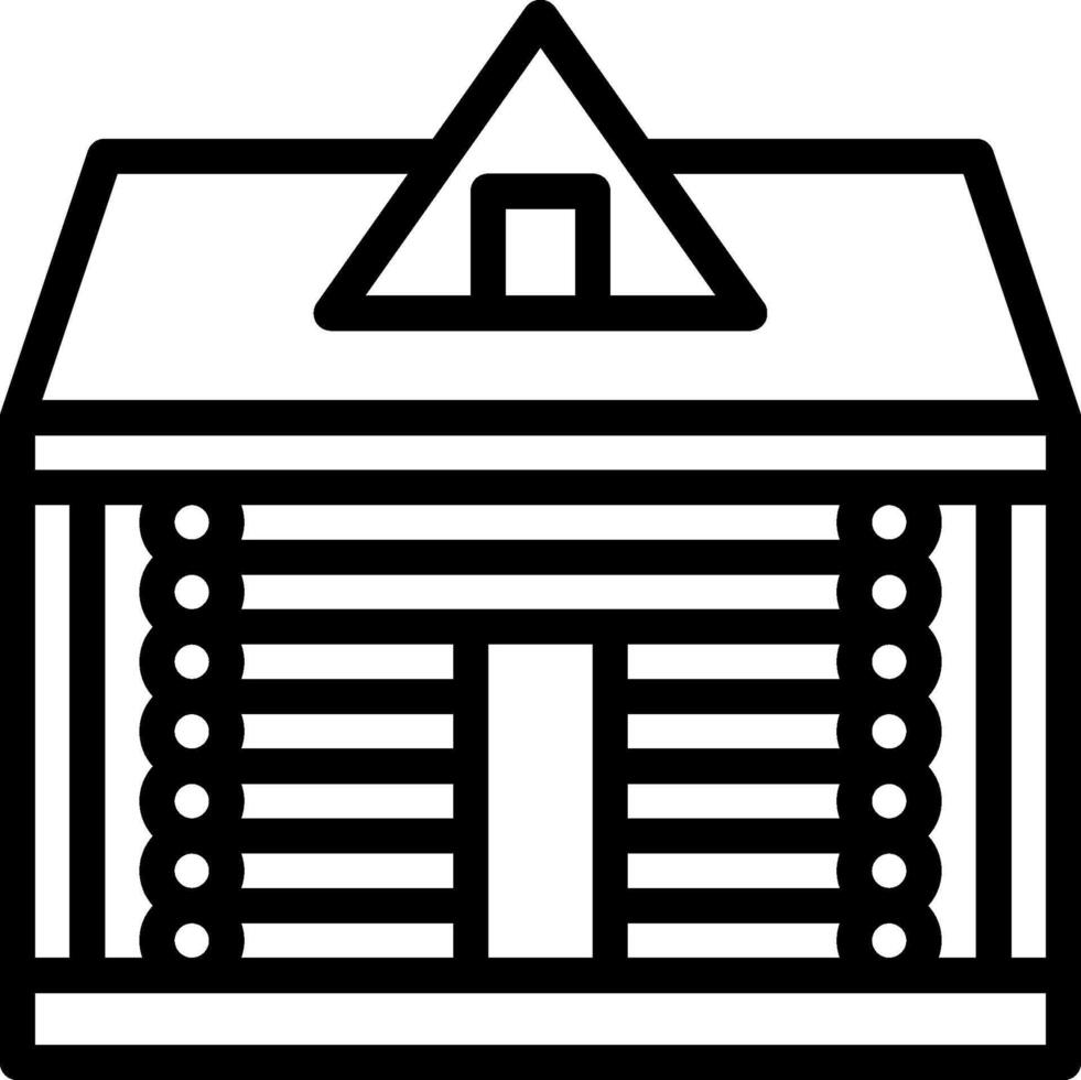 Log cabin icon vector
