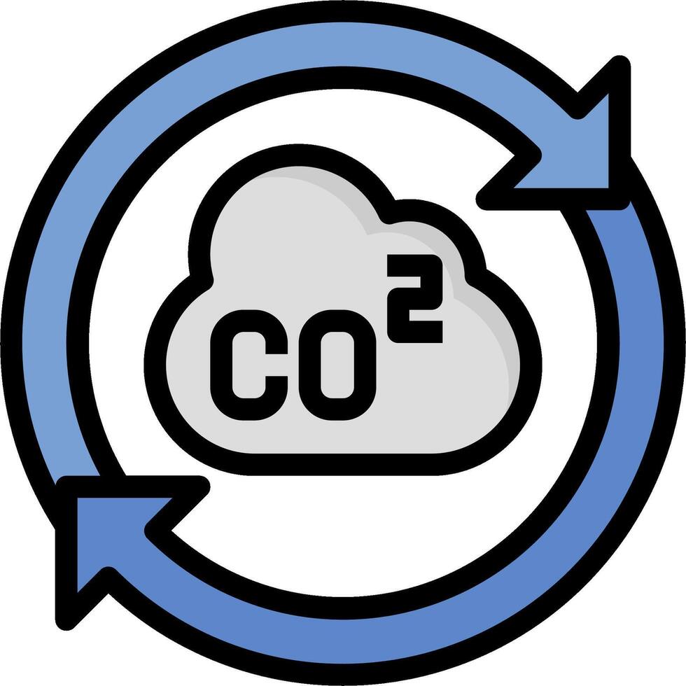 A cloud with a co2 symbol in the center vector