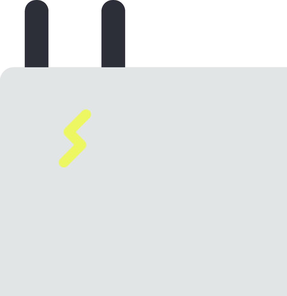 A white box with two black lines on it vector