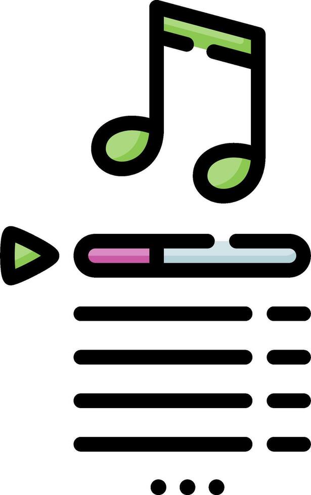 Music player icon illustration vector