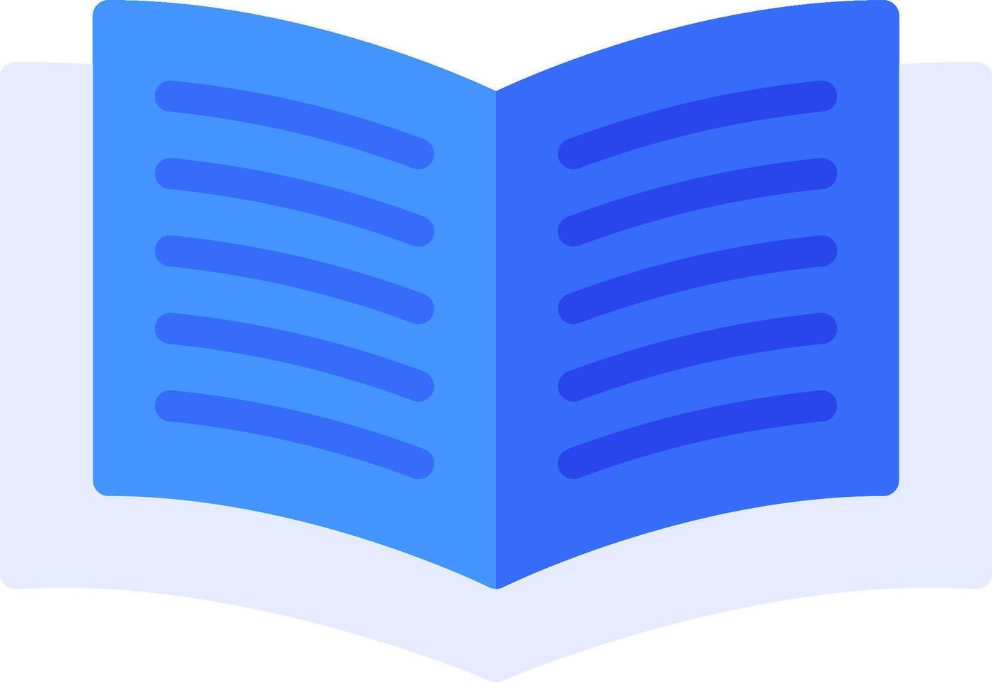 A blue open book icon on a white background vector