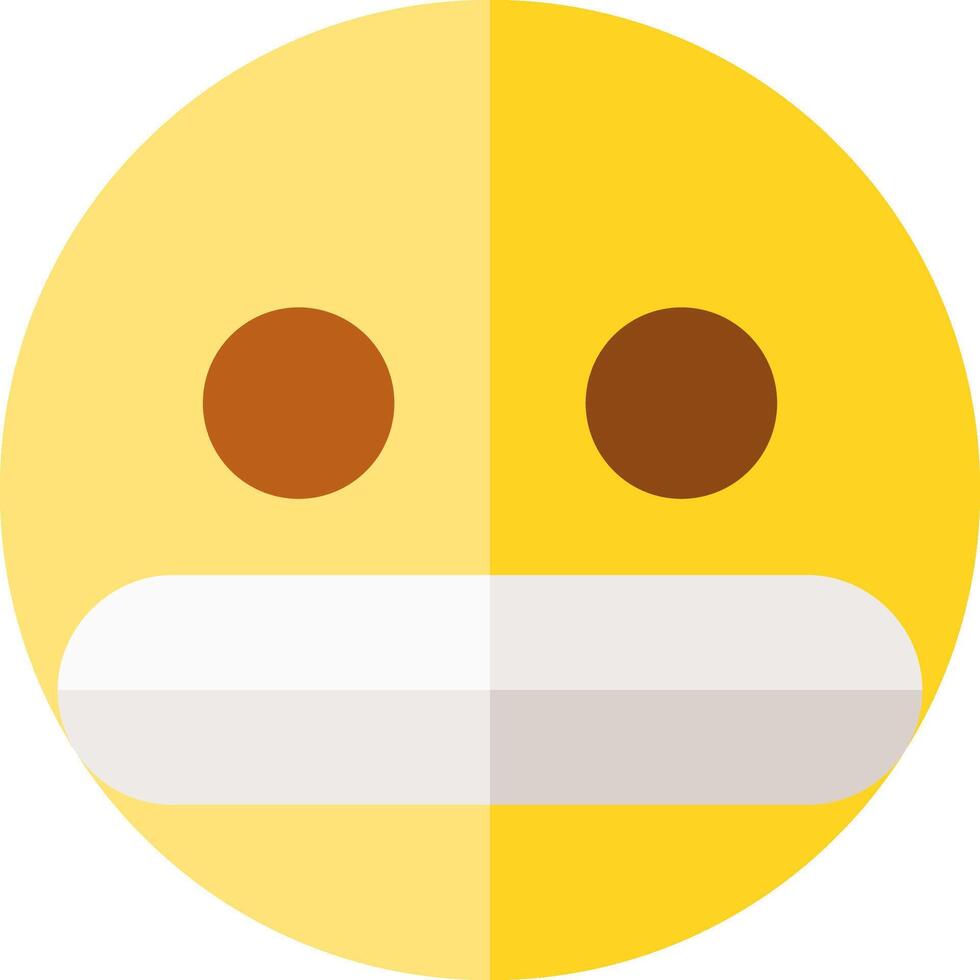 A yellow emoticion with a white smiley face vector